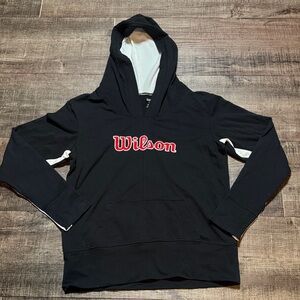 Wilson Black Hoodie with Red Accents